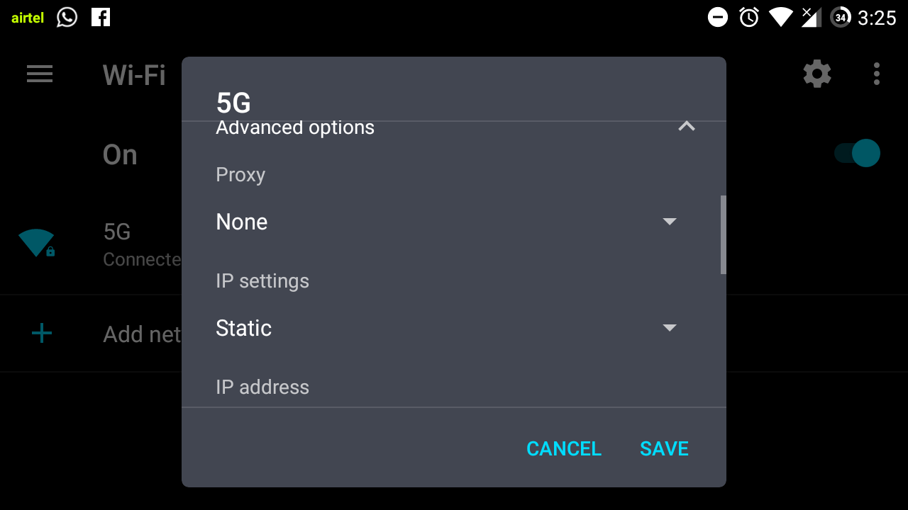 connected to wifi but no internet