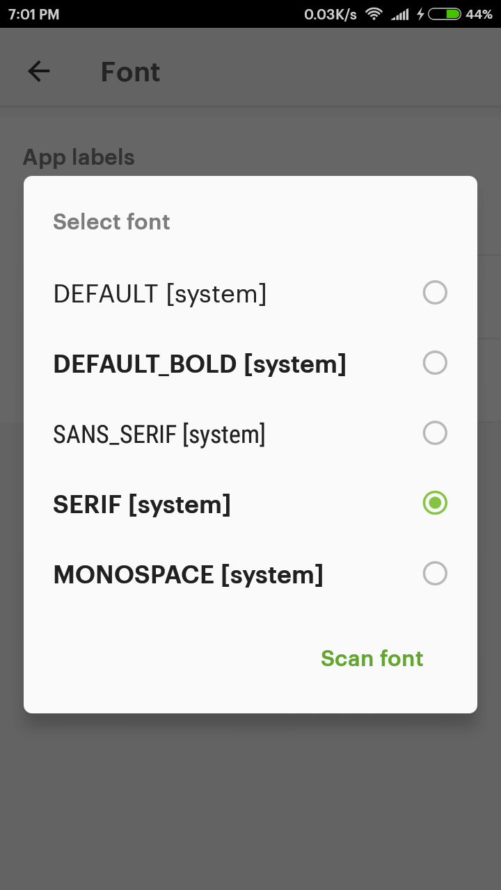 change fonts on Android