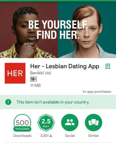 hookup app her lesbian