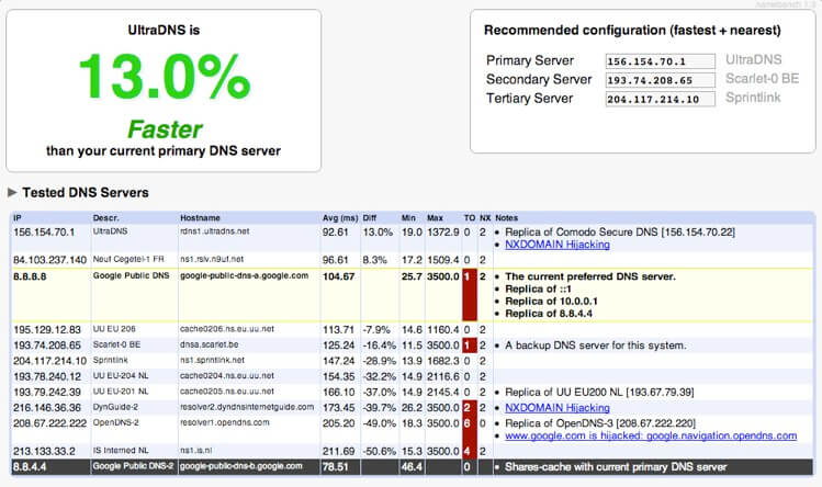 where does namebench save report