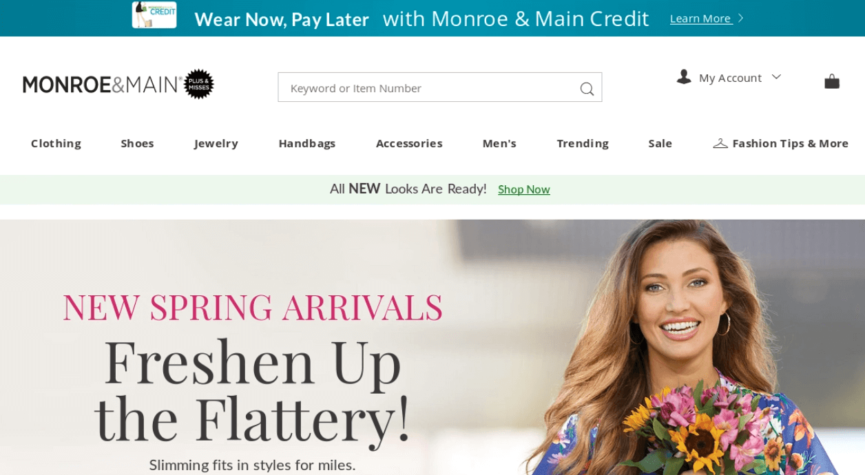 fingerhut website pay later credit option both clothing accessories