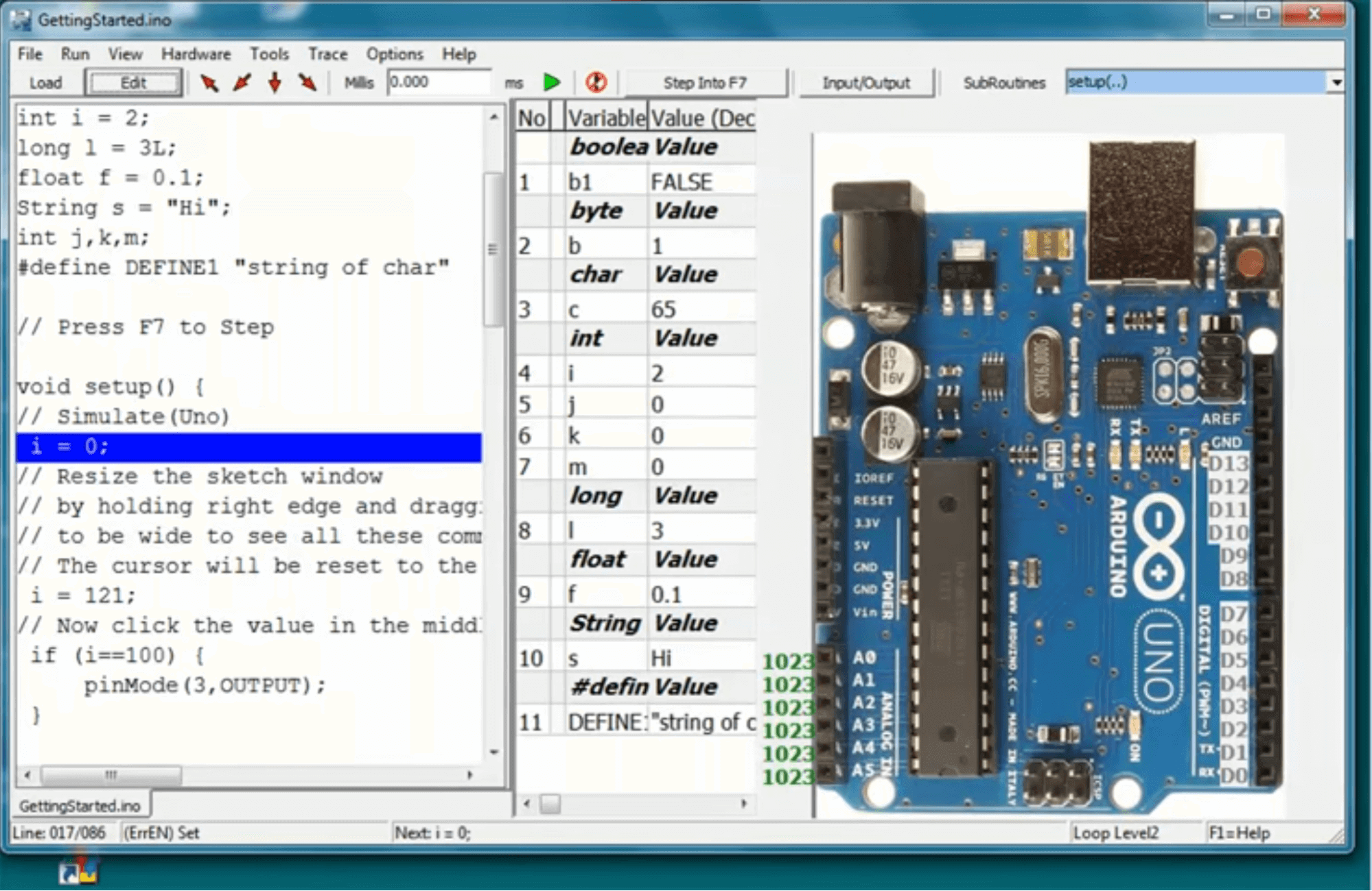 arduino simulator for pc