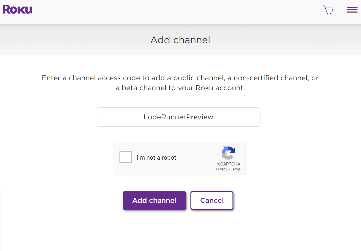 roku private channel